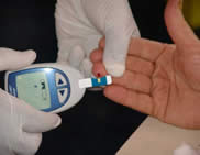 Imagem: Teste de glicemia capilar